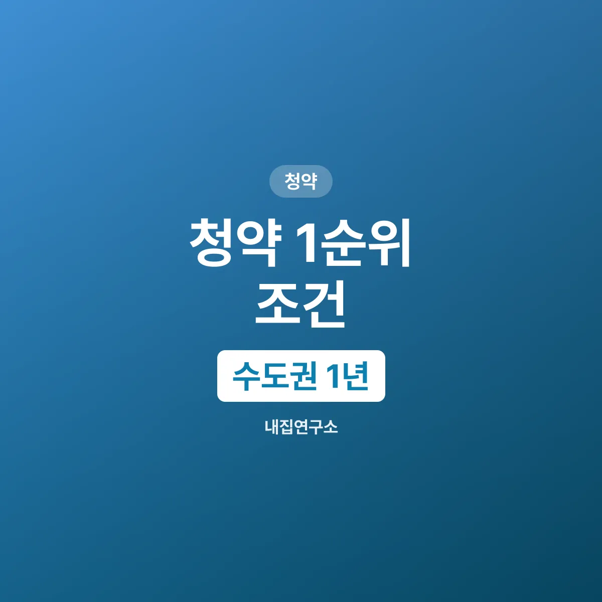 청약 1순위 조건, 수도권 1년 규제지역 2년